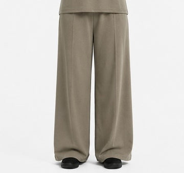 Imported Interlock Fabric Trouser Olive Haze – Premium Imported Fabric
