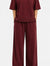 Co-Ord Set Premium Interlock - Maroon