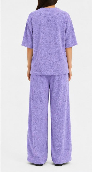 Co-Ord Set Imported Crinkle - Light Purple