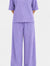 Co-Ord Set Imported Crinkle - Light Purple