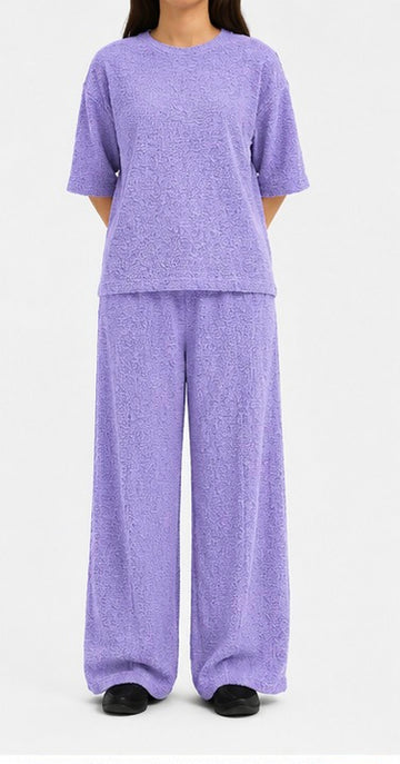 Co-Ord Set Imported Crinkle - Light Purple